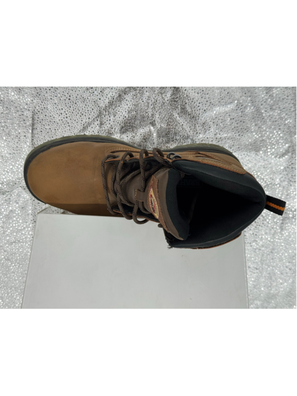 Men's Brahma Steel Toe Work Boots Brown and Black - Picture 5 of 10
